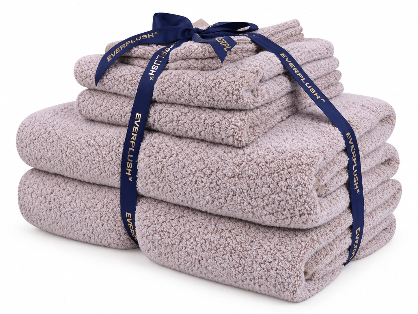 Everplush 6-Piece Bath Sheet Towel Set – Soft Plush Jacquard
